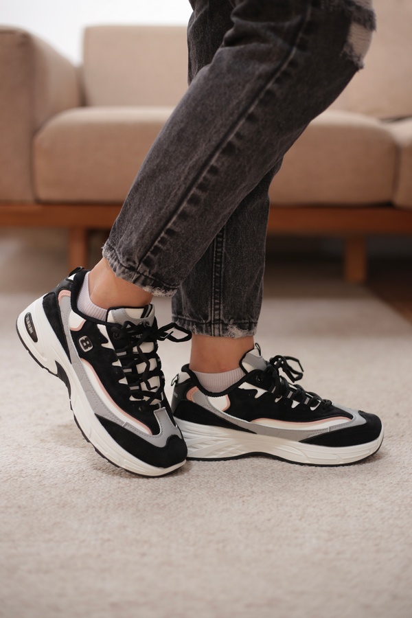 کتونی اسپرت | کد DL-58-767 رنگ مشکی طوسی