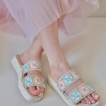 صندل لژ دار زنانه | مدل پریا چهار پر