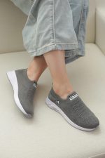کتونی جورابی زنانه | مدل آدیداس بافتی adidas رنگ طوسی سیر