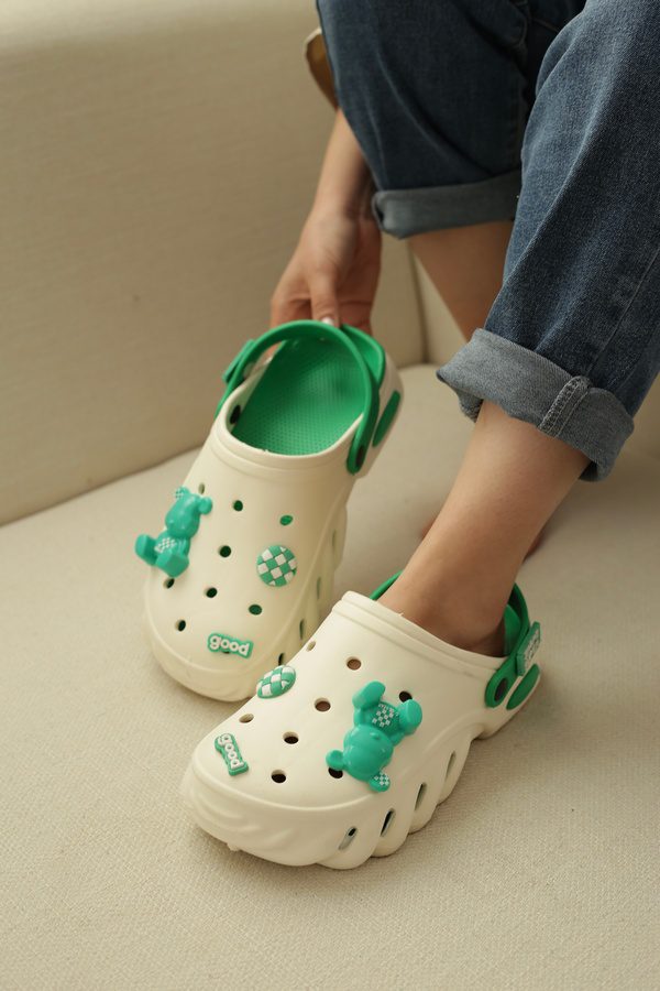 صندل کراکس زنانه | مدل فلای دخترانه و زنانه رنگ سبز