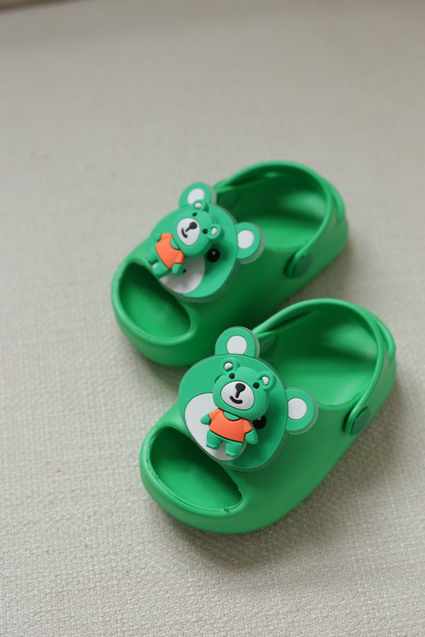 صندل کراکس جلو باز بچگانه | مدل بامبو رنگ سبز