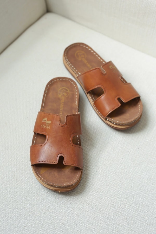 صندل راحتی مردانه | کد 7002 رنگ عسلی