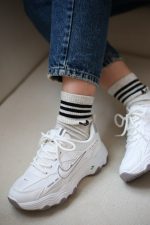 کتونی اسپرت زنانه نایکی | مدل Nike M5329 رنگ سفید طوسی
