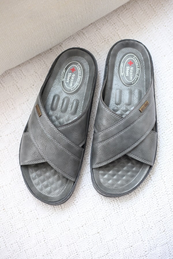 صندل طبی مردانه | مدل اردلان رنگ طوسی