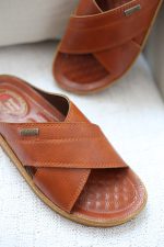 صندل طبی مردانه | مدل اردلان رنگ عسلی