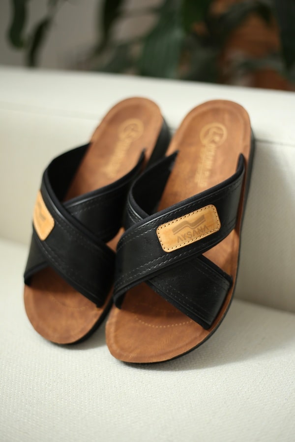 صندل راحتی مردانه | کد 4090 رنگ مشکی