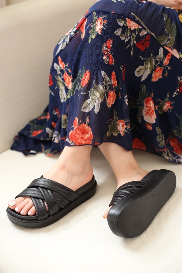 صندل راحتی زنانه | کد 622-2 رنگ مشکی