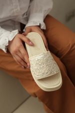 صندل زنانه | مدل گیپور آینه ای زیره الکس