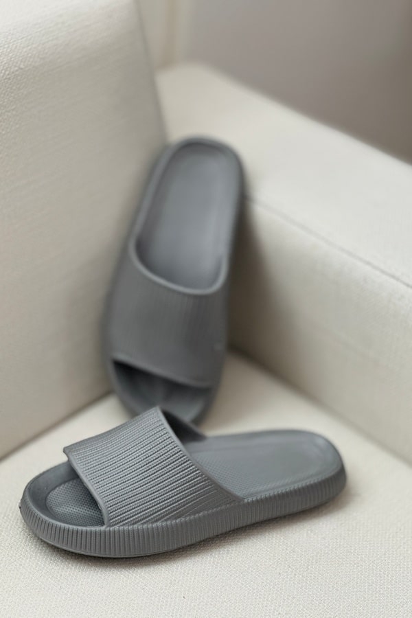 دمپایی سیلیکونی مردانه | مدل ارسلان رنگ طوسی