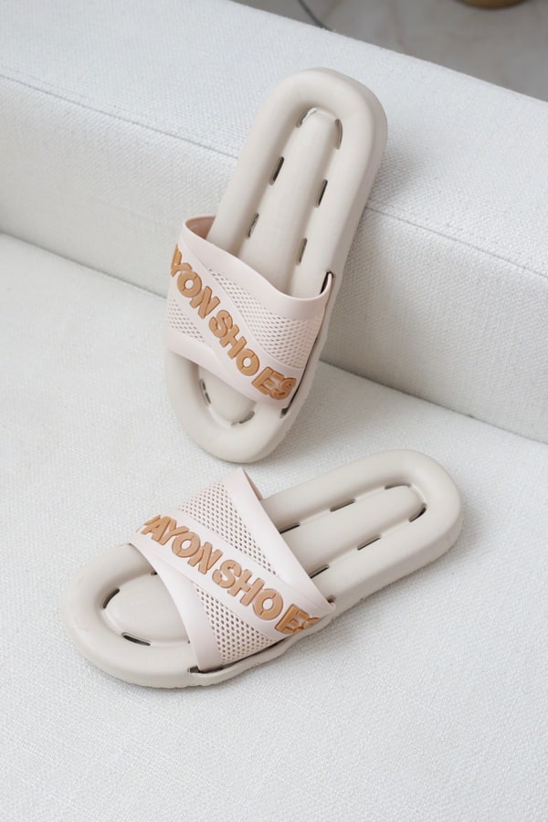 دمپایی سیلیکونی مردانه | مدل مارس رنگ کرم