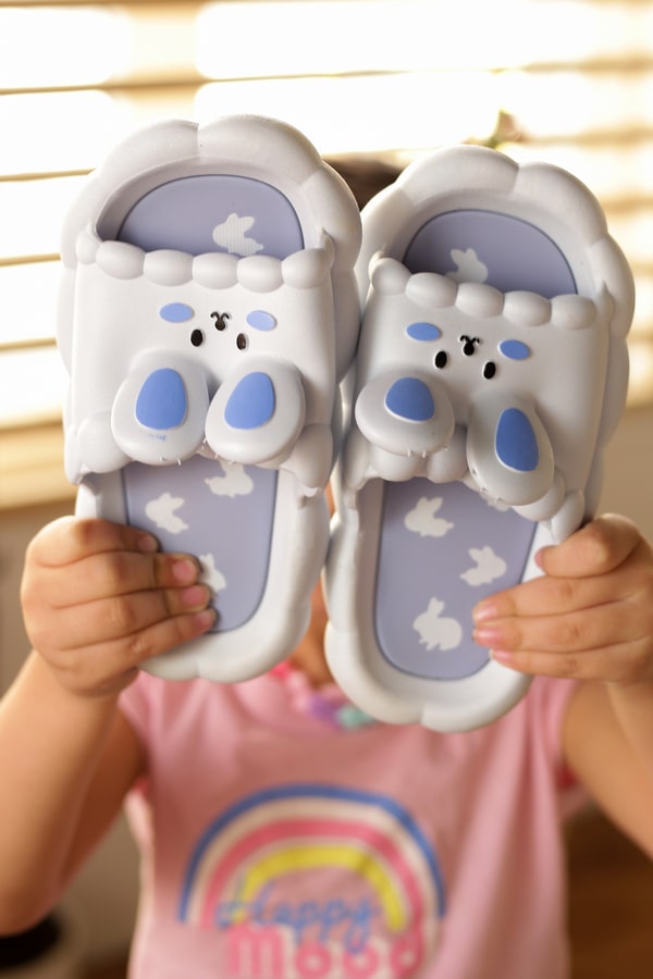 دمپایی سیلیکونی بچگانه مدل خرگوش پفکی