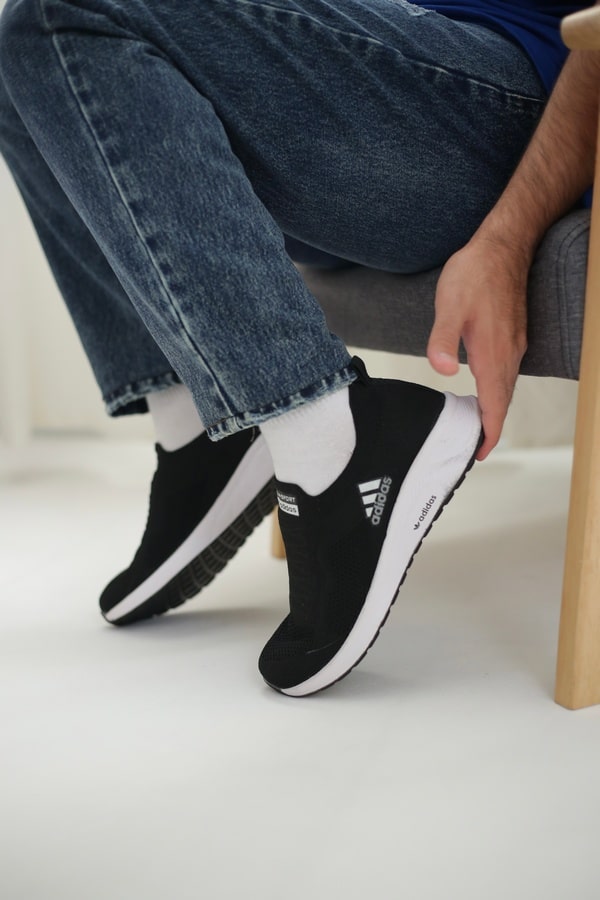 کتونی جورابی مدل آدیداس بافتی مردانه skechers