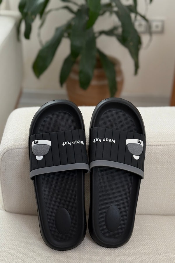 دمپایی سیلیکونی مردانه مدل هپی