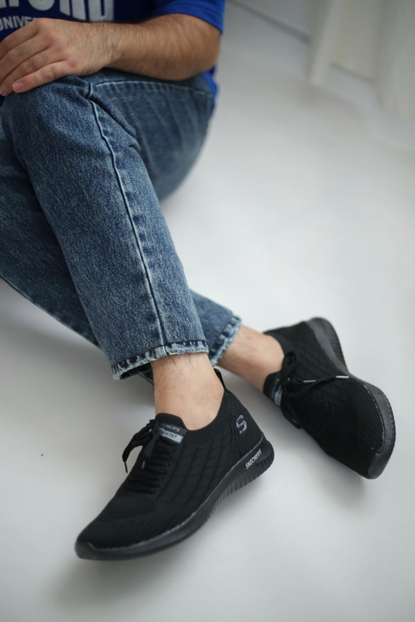 کتونی جورابی مدل اس بافت مردانه skechers