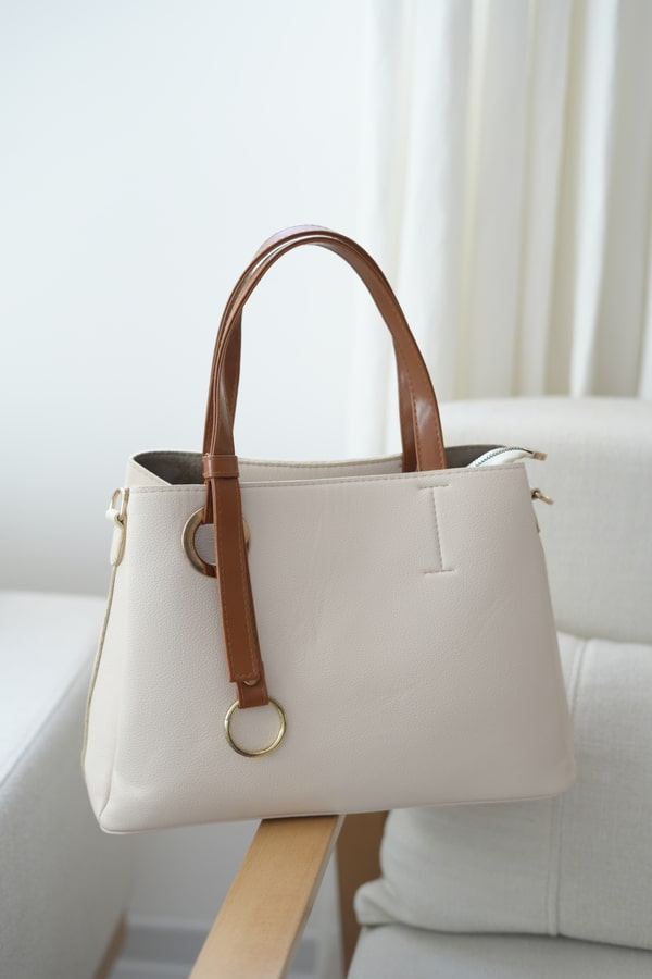 کیف دوشی زنانه مدل حلقه دار اعلاء - نسکافه ای