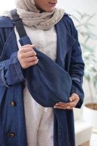 بادی بگ زنانه مدل تک زیپ / سرمه ای