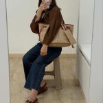 ست چرم صنعتی کیف و صندل قهوه ای نسکافه ای